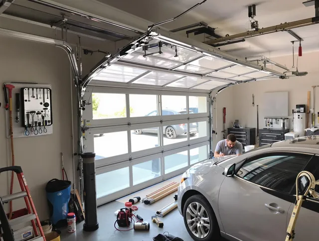 Garage door noise reduction service by Lauderhill Garage Door Repair in Lauderhill